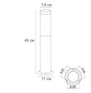 Уличный светильник Arte Lamp Salire A3158PA-1BK Image 1