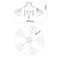 Потолочная люстра De Markt City Вита 315014905 Image 2