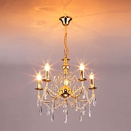 Подвесная люстра Eurosvet 10094/5 золото/прозрачный хрусталь Strotskis Image 2