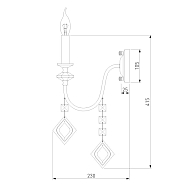 Бра Eurosvet Telao 10120/1 золото/тонированный хрусталь Strotskis Image 1