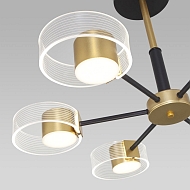 Потолочная светодиодная люстра Eurosvet Jet 90244/6 черный/золото Image 2