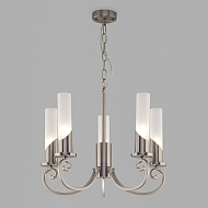 Подвесная люстра Eurosvet Banci 60117/5 никель - купить онлайн в интернет-магазине Люстра-Тут (Санкт-Петербург) недорого