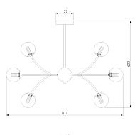 Подвесная люстра Eurosvet Astro 30179 матовое золото Image 1