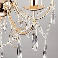 Подвесная люстра Eurosvet 10094/5 золото/прозрачный хрусталь Strotskis Image 1