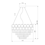Подвесная люстра Eurosvet Ariana 10124/5 хром/прозрачный хрусталь Strotskis Smart Image 1