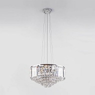 Подвесная люстра Eurosvet Torreta 10105/5 хром/прозрачный хрусталь Strotskis Image 0