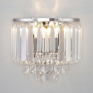 Настенный светильник Eurosvet Torreta 10105/2 хром/прозрачный хрусталь Strotskis - купить онлайн в интернет-магазине Люстра-Тут (Санкт-Петербург) недорого