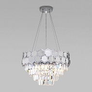 Подвесная люстра Eurosvet Ariana 10113/5 хром/прозрачный хрусталь Strotskis - купить онлайн в интернет-магазине Люстра-Тут (Санкт-Петербург) недорого