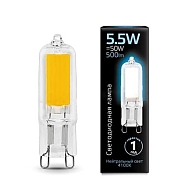Лампа светодиодная Gauss G9 5.5W 4100K прозрачная 107809205 - купить онлайн в интернет-магазине Люстра-Тут (Санкт-Петербург) недорого