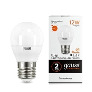 Лампа светодиодная Gauss E27 12W 3000K матовая 53212 - купить онлайн в интернет-магазине Люстра-Тут (Санкт-Петербург) недорого