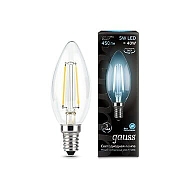 Лампа светодиодная Gauss E14 5W 4100K прозрачная 103801205 - купить онлайн в интернет-магазине Люстра-Тут (Санкт-Петербург) недорого