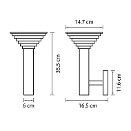 Уличный настенный светодиодный светильник Lightstar Piatto 379647 Image 1