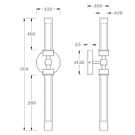 Подсветка для зеркал Maytoni Stelo MOD116WL-L7BS3K Image 2
