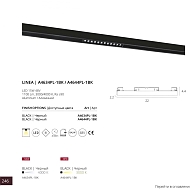 Трековый светодиодный светильник для магнитного шинопровода Arte Lamp Linea A4644PL-1BK Image 1