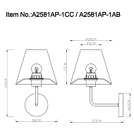 Бра Arte Lamp Elba A2581AP-1AB Image 2