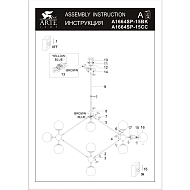 Подвесная люстра Arte Lamp Bolla A1664SP-15BK Image 1