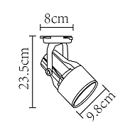 Трековый светильник Arte Lamp A6252PL-1BK Image 1