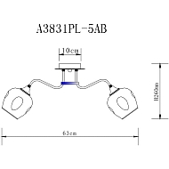 Потолочная люстра Arte Lamp Monica A3831PL-5AB Image 3