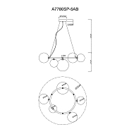 Подвесная люстра Arte Lamp Albus A7780SP-5AB Image 2