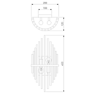 Настенный светильник Bogates Eclipse Allure 355/2 хром Image 1