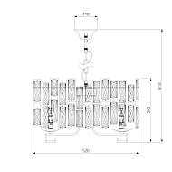 Подвесная люстра Bogates Frammenti 352/5 Strotskis Smart Image 1