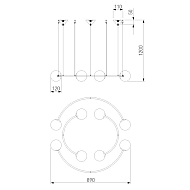 Подвесная люстра Bogates Brook 359/8 латунь Image 1