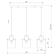 Подвесной светильник Eurosvet Trim 50227/3 дымчатый Image 1