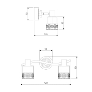 Спот Eurosvet Silvia 20025/2 белый с золотом/ хром Image 1