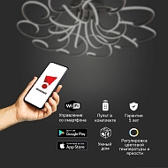 Потолочный светодиодный светильник Eurosvet Smart Rosca 90236/10 чёрный кофе Image 1