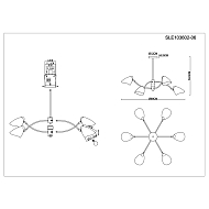 Потолочная люстра Evoluce Satta SLE103602-06 Image 1