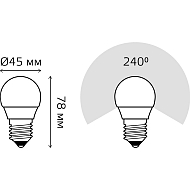 Лампа светодиодная Gauss E27 6.5W 6500K матовая 105102307 Image 1