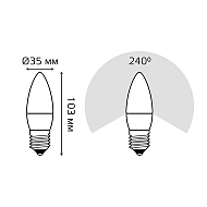 Лампа светодиодная Gauss E27 10W 3000K матовая 30210 Image 1