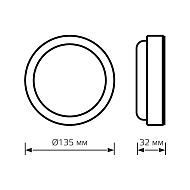 Настенно-потолочный светодиодный светильник Gauss Hall 193411212 Image 1