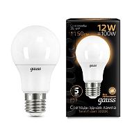 Лампа светодиодная Gauss E27 12W 3000K матовая 102502112 - купить онлайн в интернет-магазине Люстра-Тут (Санкт-Петербург) недорого