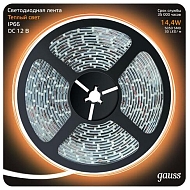 Светодиодная влагозащищенная лента Gauss 14,4W/m 60LED/m 5050SMD теплый белый 5M 311000114 - купить онлайн в интернет-магазине Люстра-Тут (Санкт-Петербург) недорого