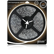 Светодиодная влагозащищенная лента Gauss 4,8W/m 60LED/m 2835SMD теплый белый 5M 311000105 - купить онлайн в интернет-магазине Люстра-Тут (Санкт-Петербург) недорого