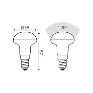 Лампа светодиодная Gauss E14 4W 3000K матовая 63114 Image 1