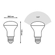 Лампа светодиодная Gauss E14 9W 6500K матовая 106002309 Image 1