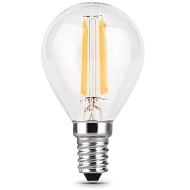 Лампа светодиодная филаментная Gauss E14 7W 4100К прозрачная 105801207 Image 1