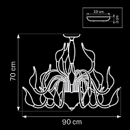 Потолочная люстра Lightstar Cigno Collo Bk 751187 Image 2
