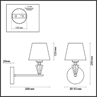 Бра Lumion Loraine 3733/1W Image 3