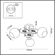 Потолочная люстра Lumion Ivetta 3000/3C Image 1