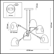 Подвесная люстра Lumion Noah 4434/6C Image 3