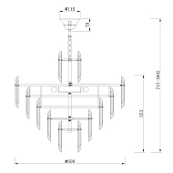 Подвесная люстра Maytoni Flare DIA200PL-08G Image 2