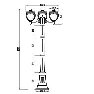 Садово-парковый светильник Maytoni Fleur O414FL-03BZ Image 3