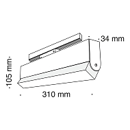 Трековый светодиодный светильник для магнитного шинопровода Maytoni Track lamps TR013-2-20W4K-B Image 2