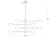 Подвесная люстра Maytoni Technical Mollis MOD126PL-08B Image 3