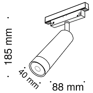 Трековый светодиодный светильник для магнитного шинопровода Maytoni Track Lamps TR019-2-7W4K-B Image 2