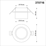 Встраиваемый светильник Novotech Lirio 370716 Image 1