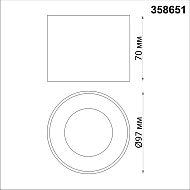 Накладной светодиодный светильник Novotech OVER NT21 000 PATERA 358651 Image 2